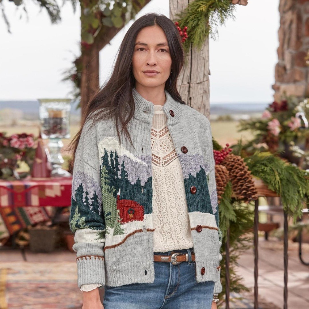 Sundance Secret Cabin Cardigan Small Winter Holiday‎ Christmas Sweater